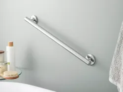 Grab bars installed in modern bathroom for safe bathing in Bluffton, SC